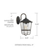 Creekside 8"W x 13"H 1-Light Clear Seeded Glass Outdoor Wall Lantern in Old Bronze (9601OB)