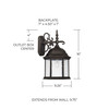 Main Street 9"W x 16"H 1-Light Antiqued Glass Outdoor Wall Lantern in Old Bronze  (9833OB)