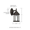 Main Street 6"W x 12"H 1-Light Antiqued Glass Outdoor Wall Lantern in Old Bronze (9832OB)
