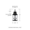 Capital Lighting Bridger 4-Light Outdoor Wall-Lantern (953641BK)