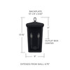Donnelly 9"W x 18"H 2-Light Clear Glass Outdoor Flush Wall Lantern in Black (926222BK)