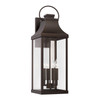 Bradford 9" W x 27" H Outdoor 4-Light Extra Large Wall Lantern in Oiled Bronze with Clear Glass (946441OZ)