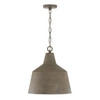 Quarry 15.50"W x 17"H Quarry 1-Light Tapered Metal Pendant in Clay (335311CY)