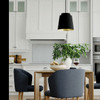 Pratt 13"W x 13.25"H Pendant in Matte Black with Soft Gold Interior (AA1034MB)