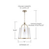 Capital Lighting Madison 1-Light Pendant (347011AD)