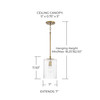 Capital Lighting Emerson 1-Light Pendant (341311AD)