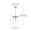 Fuller 9.25"W x 15"H 1-Light Pendant Chandelier in Aged Brass with Clear Glass (348711AD)