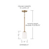 Capital Lighting Lawson 1-Light Pendant (348812AD-542)