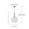 Bristol 15" W x 24" H 1-Light Teardrop Water Glass Pendant in Farm House  (325011FH)
