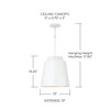 Capital Lighting Pratt 1-Light Pendant (AA1034WE)