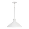 Paloma 17.75"W x 9"H 1-Light Pendant in Textured White with Textured Shade Interior (350312XW)