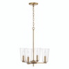 Portman 17.5"W x 21"H 4-Light Pendant Chandelier in Aged Brass with Clear Glass (348641AD-538)