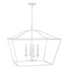 Grady 27.50"W x 22"H 4-Light Foyer Pendant Lantern in Textured White (350641XW)