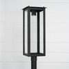Hunt 11"W x 29"H 1-Light Post Lantern in Black with Clear Glass GU Twist Lock Night Sky Friendly (934643BK-GL)