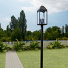 Burton 10" W x 29" H Outdoor 4-Light Post Lantern in Black with Clear Glass (946343BK)