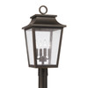 Chandler 13"W x 23.75"H 4-Light Outdoor Tapered Post Lantern in Oiled Bronze with Ripple Glass (953345OZ)