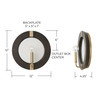 Finn 12"W x 12"H 1-Light Sconce in Black Stain Wood and Matte Brass with Mirrored Backplate (647311KR)