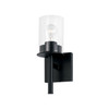 Mason 5" W x 13" H 1-Light Sconce in Matte Black with Clear Glass (646811MB-532)