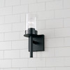 Mason 5" W x 13" H 1-Light Sconce in Matte Black with Clear Glass (646811MB-532)