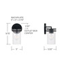 Fuller 5"W x 9.75"H 1-Light Sconce in Matte Black with Clear Glass (648711MB-539)