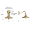 Dewitt 10" W x 18" H x 15" E 1-Light Adjustable Sconce in Aged Brass with Dimmer Switch and Plug-In Option with Cord Cover (634811AD)