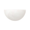 Crescent 10.5" W x 5" H x 5" E 1-Light Sconce in Matte White with White Faux Alabaster Glass Shade   (1681MW)