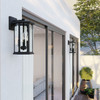 Walton 10" W x 16" H Outdoor 3-Light Medium Wall Lantern in Black with Clear Glass (946631BK)