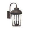 Dunbar 11"W x 22.5"H 3-Light Clear Glass Outdoor Wall Lantern in Oiled Bronze  (927031OZ)