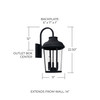 Dunbar 11"W x 22.5"H 3-Light Clear Glass Outdoor Wall Lantern in Black  (927031BK)
