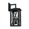 Avondale 11"W x 25"H 4-Light Clear Glass Outdoor Wall Lantern in Black (926641BK)