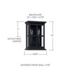 Mansell 9.5"W x 14"H 2-Light Clear Glass Outdoor Flush Wall Lantern in Black (926422BK)