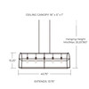 Capital Lighting Aubrey 5-Light-Linear Chandelier (825751BZ)