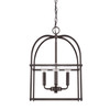 Aubrey 12.5" W x 18.5" H 4-Light Lantern Foyer Pendant in Bronze   (527542BZ)