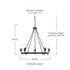 Tanner 26.5" W x 24.5" H 5-Light Chandelier in Bronze (420061BZ)