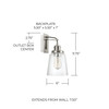 Fallon 6" W x 12" H x 7.5" E 1-Light Sconce in Brushed Nickel with Clear Glass Shade (3711BN-135)