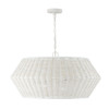 Boca 29.5"W x 14.75"H 6-Light Pendant in Chalk White with Hand-Woven Painted Rattan (347861HH)