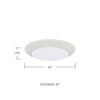 Simon 10" W x 2" H 1-Light LED Flush Mount Disc Light in White with Soft White Acrylic Diffuser  (223612WT-LD30)
