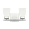 Baxley 13" W x 7" H x 7" E 2-Light Vanity in Polished Nickel with Soft White Glass Shade (114421PN-334)