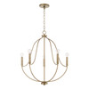 Madison 25" W x 27" H 5-Light Chandelier in Aged Brass (447051AD)