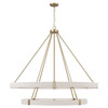 Delaney 48" W x 41" H 20-Light Two-Tier Chandelier in Matte Brass with Bleached Natural Rope (449802MA)