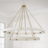 Delaney 48" W x 41" H 20-Light Two-Tier Chandelier in Matte Brass with Bleached Natural Rope (449802MA)