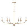 Dolan 39.75"W x 24"H 6-Light Chandelier in Matte Brass  (449961MA)