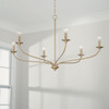 Dolan 39.75"W x 24"H 6-Light Chandelier in Matte Brass  (449961MA)