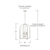 Lawson 16"W x 21"H 4-Light Arched Foyer Pendant in Brushed Nickel  (548841BN)