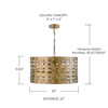 Capital Lighting Alta 4-Light Pendant (330441PA)