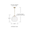 Capital Lighting Cleo 1-Light Pendant (355812MA-551)