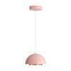 Solsken 12" LED Pendant in Sand White with Aged Copper (3632-12 SNW-ACR)