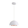 Solsken 7" LED Pendant in Sand White with Aged Copper (3632-7 SNW-ACR)