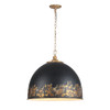 Alison 5-Light Pendant in Vintage Gold with Weathered Black Iron (0809-5P VG-WBI)