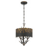 Arboreal 3 Light Pendant in Antique Black Iron with Antique Black Iron (4500-3P ABI)